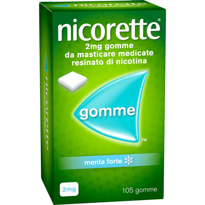 Nicorette Gomme 2 mg Nicotina Menta 105 Gomme Masticabili
