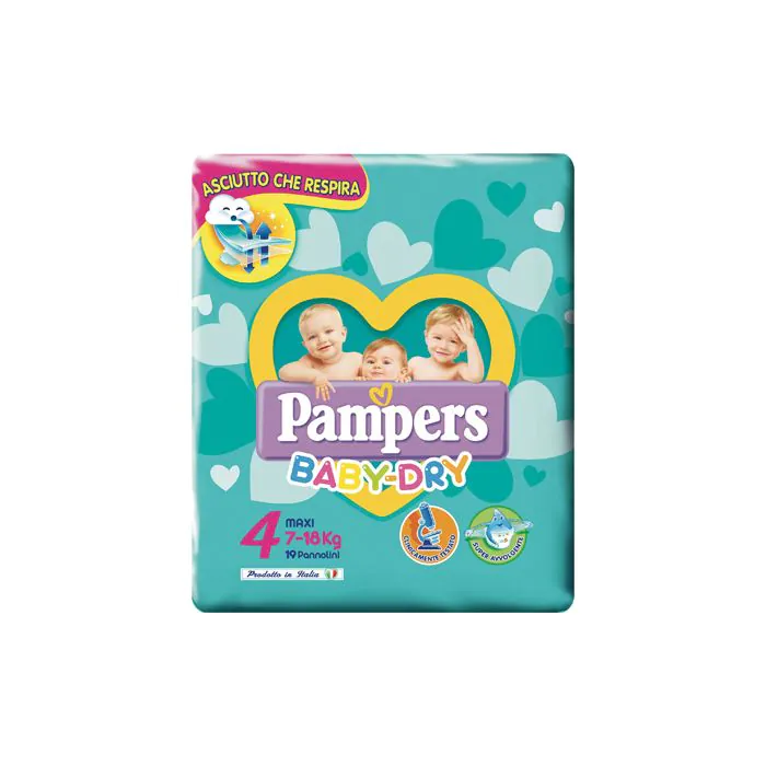 Pampers baby maxi taglia 4 (7-18 kg) 19 pezzi