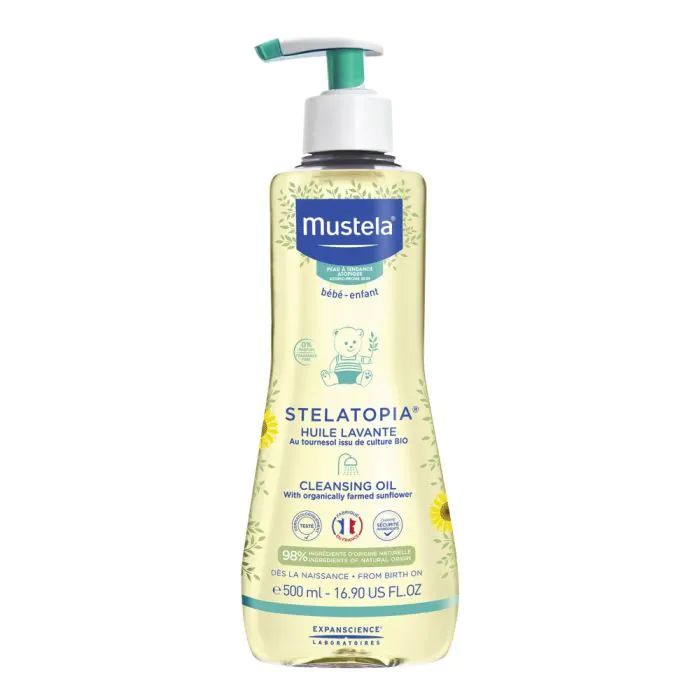Mustela Stelatopia Olio Bagno Per Bambino Nutriente Pelle Secca 500 ml