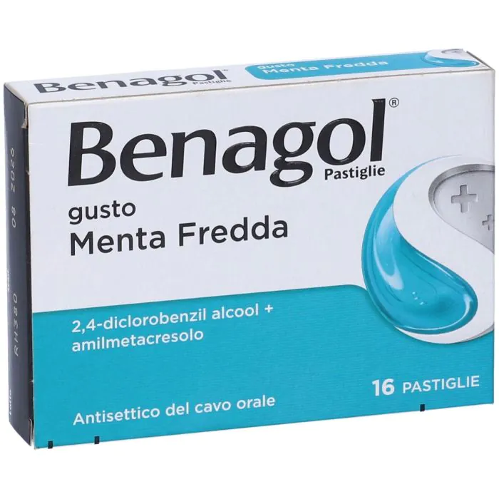 Benagol Pastiglie Menta Fredda Antisettico Cavo Orale 16 Pastiglie