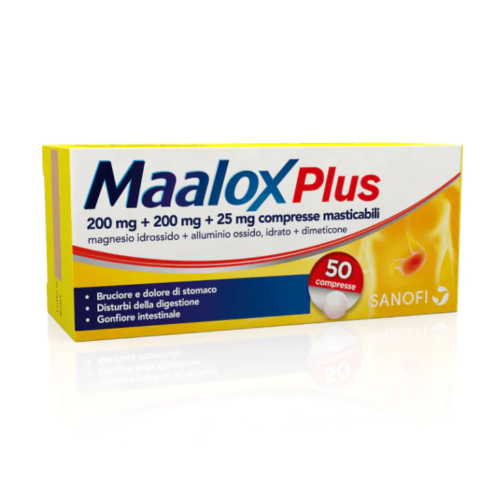 Maalox Plus 50 Compresse Masticabili Maalox Plus 50 Compresse Masticabili