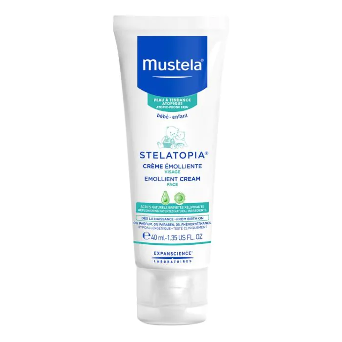 Mustela Stelatopia Crema Viso Emolliente per Neonati e Bambini 40 ml Mustela Stelatopia Crema Viso Emolliente per Neonati e Bambini 40 ml