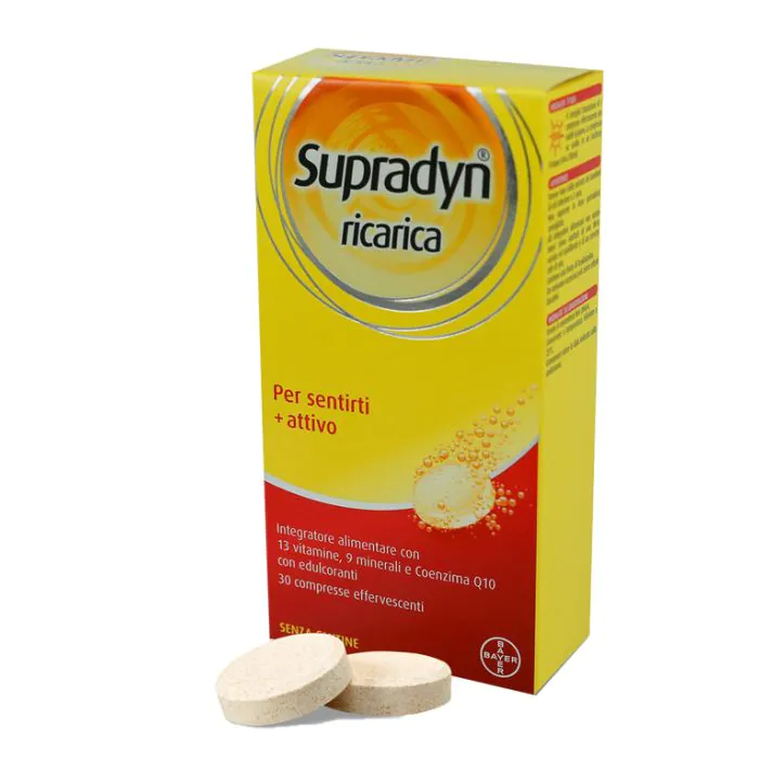 Supradyn Ricarica Integratore Multivitaminico e Minerali 30 Compresse Effervescenti