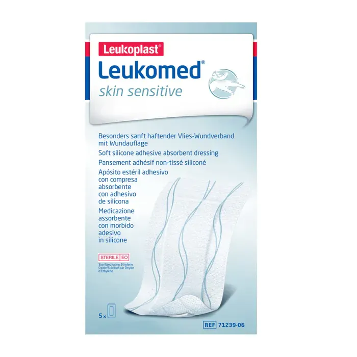 Leukoplast Leukomed Skin Sensitive Medicazione Adesiva 5 x 7,2 cm 5 Pezzi