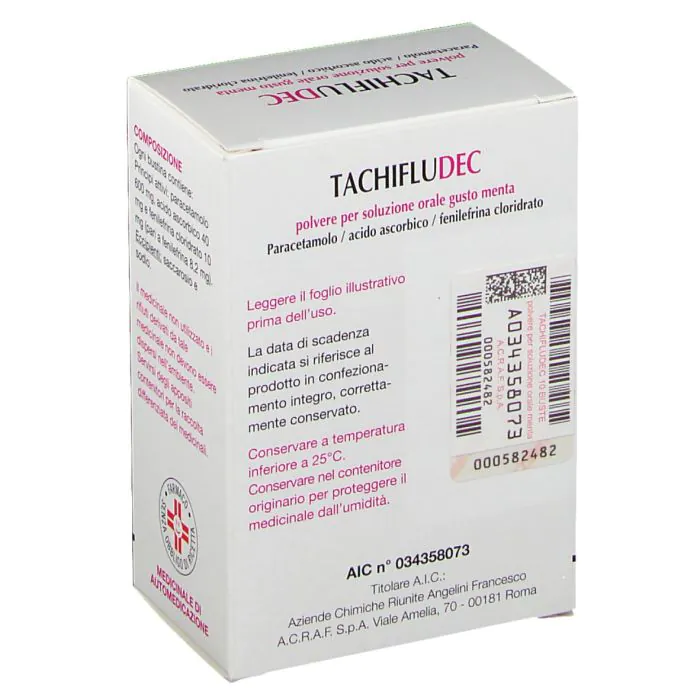 Tachifludec Menta Polvere per Soluzione Orale 10 Bustine