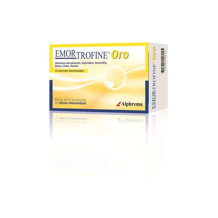 Emortrofine Oro 18 Bustine - Integratore per Emorroidi Emortrofine Oro 18 Bustine - Integratore per Emorroidi