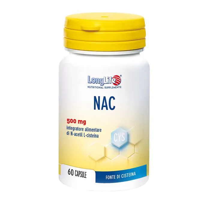 Longlife Nac 60 Capsule 500mg Longlife Nac 60 Capsule 500mg