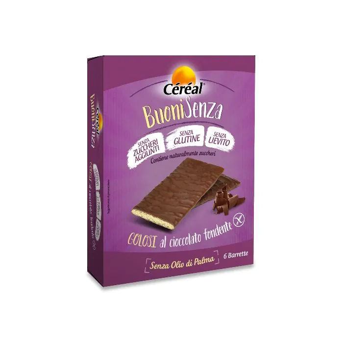 Cereal Buoni Senza Golosi Cioccolato Fondente 6x17g Cereal Buoni Senza Golosi Cioccolato Fondente 6x17g