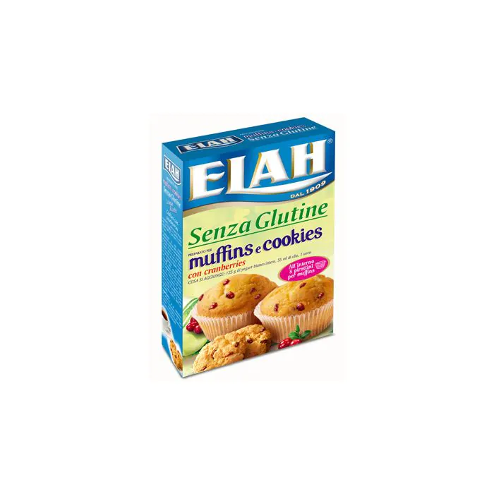 Elah Preparato Per Muffin E Cookies Con Cranberries 190g Elah Preparato Per Muffin E Cookies Con Cranberries 190g