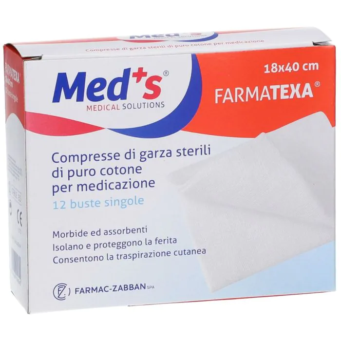 Meds Farmatexa Compresse Di Garza Sterile 18x40 Cm 12 Buste Singole