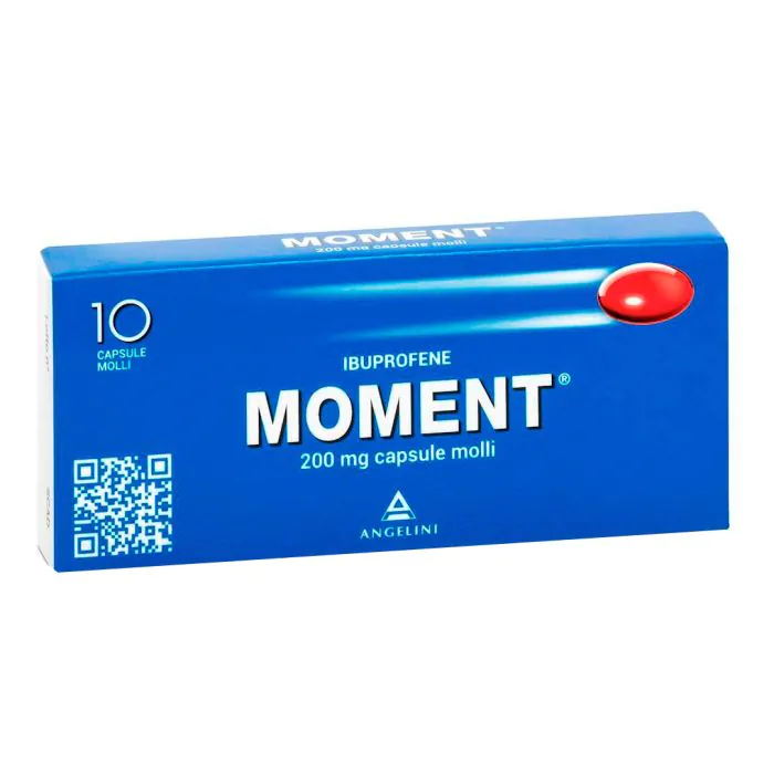 Moment 200 mg 10 Capsule Molli Ibuprofene Moment 200 mg 10 Capsule Molli Ibuprofene