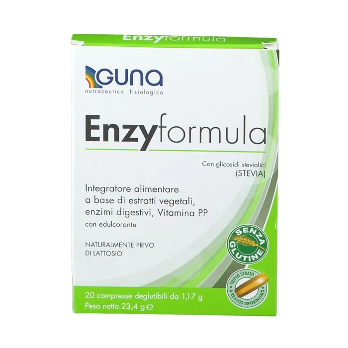 Guna Enzyformula Integratore Di Enzimi Digestivi 20 Compresse Guna Enzyformula Integratore Di Enzimi Digestivi 20 Compresse