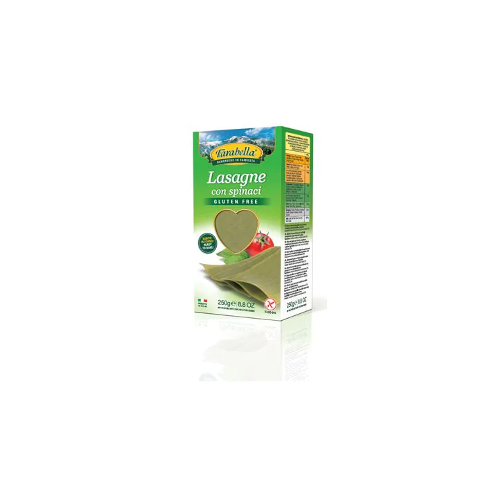 Farabella lasagne con spinaci senza glutine 250g Farabella lasagne con spinaci senza glutine 250g