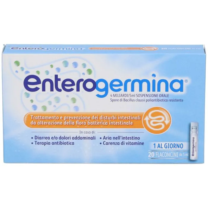 Enterogermina 4 miliardi 20 flaconcini 5ml Enterogermina 4 miliardi 20 flaconcini 5ml