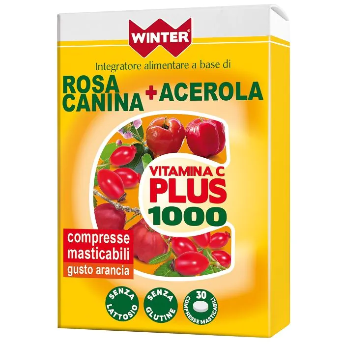 Winter vitamina c plus 1000 rosa canina + acerola 30 compresse masticabili Winter vitamina c plus 1000 rosa canina + acerola 30 compresse masticabili