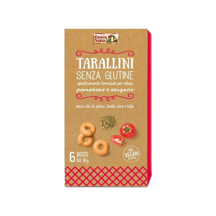 Tarallini Pomodori E Origano Puglia Sapori 180g Tarallini Pomodori E Origano Puglia Sapori 180g