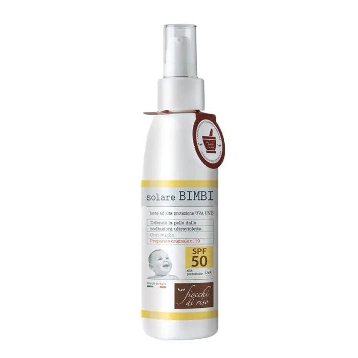 Solare bimbi fiocchi di riso spf50 140 ml Solare bimbi fiocchi di riso spf50 140 ml