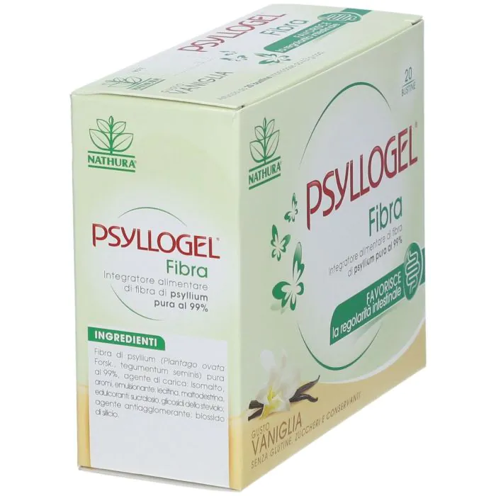 Psyllogel Fibra Integratore Intestinale Gusto Vaniglia Senza Zucchero 20 Bustine