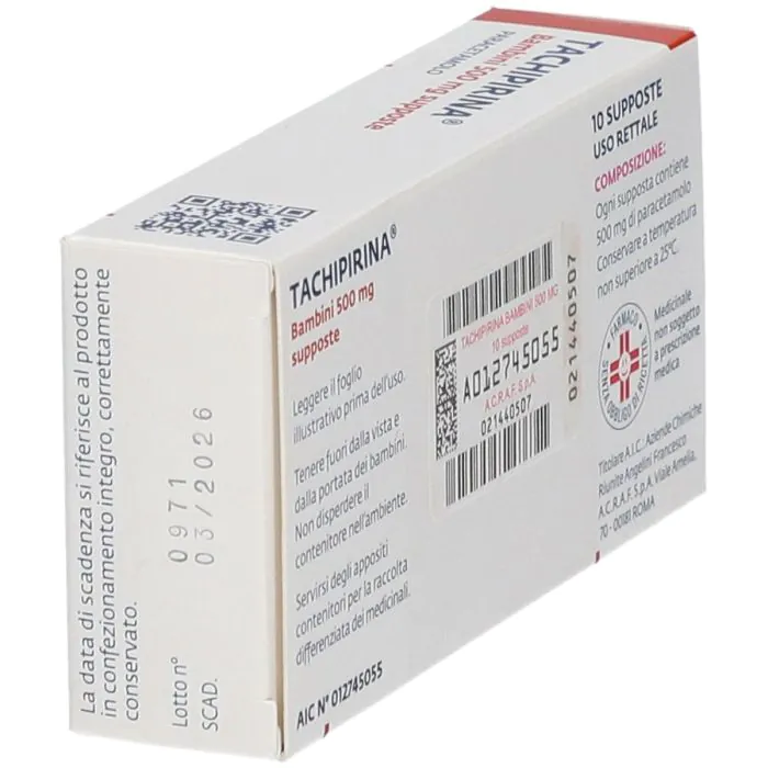 Tachipirina Bambini 500 mg Paracetamolo 10 Supposte