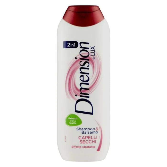 DIMENSION - by Lux 2in1 Shampoo & Balsamo Capelli Secchi 250 ml DIMENSION - by Lux 2in1 Shampoo & Balsamo Capelli Secchi 250 ml