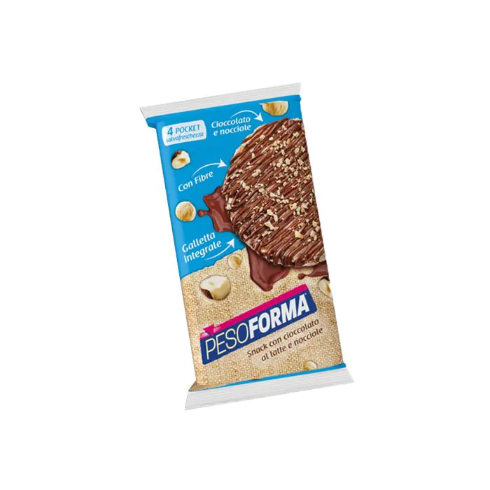 Pesoforma galletta con cioccolato al latte e nocciola 142 g Pesoforma galletta con cioccolato al latte e nocciola 142 g