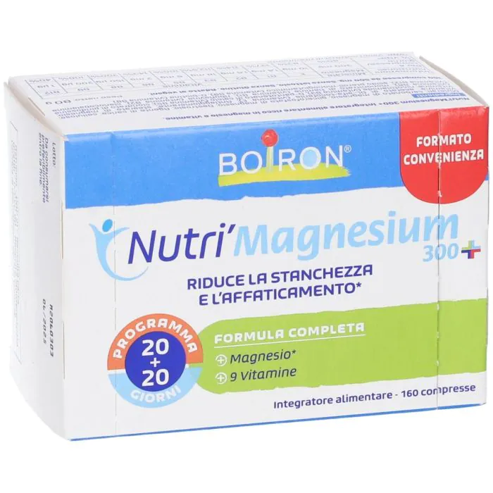 Boiron Nutri'Magnesium 300+ Integratore Stanchezza e Affaticamento 160 Compresse Boiron Nutri'Magnesium 300+ Integratore Stanchezza e Affaticamento 160 Compresse