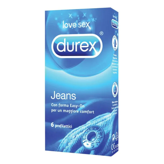 Durex Settebello Jeans Preservativi Con Forma Easy-On 6 Pezzi Durex Settebello Jeans Preservativi Con Forma Easy-On 6 Pezzi