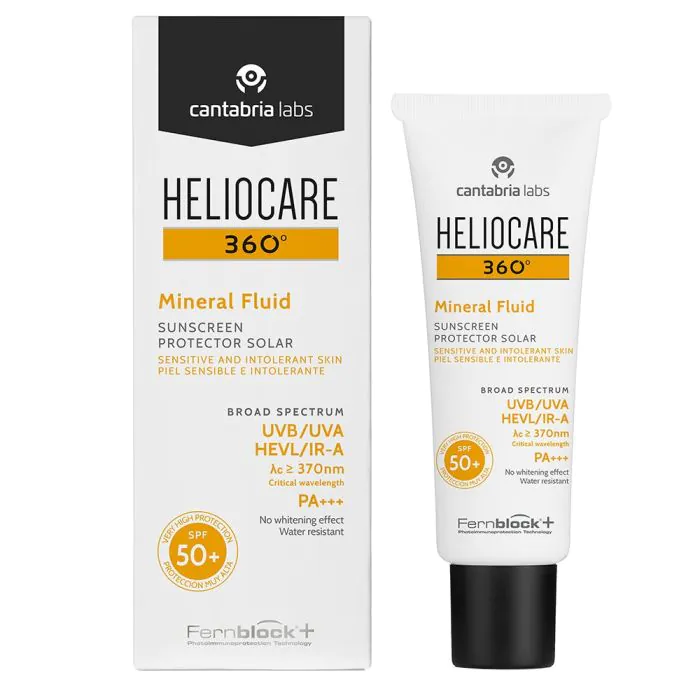 Heliocare 360° Mineral Fluido SPF 50+ Protezione Solare Pelle Sensibile e Reattiva 50 ml