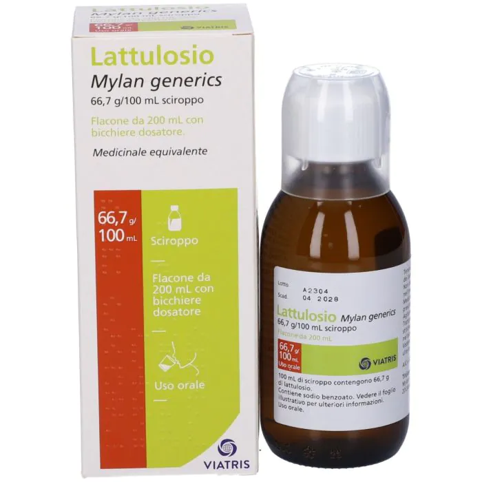 Lattulosio Mylan 66,7g / 100ml Sciroppo Lassativo Flacone 200 Ml Lattulosio Mylan 66,7g / 100ml Sciroppo Lassativo Flacone 200 Ml