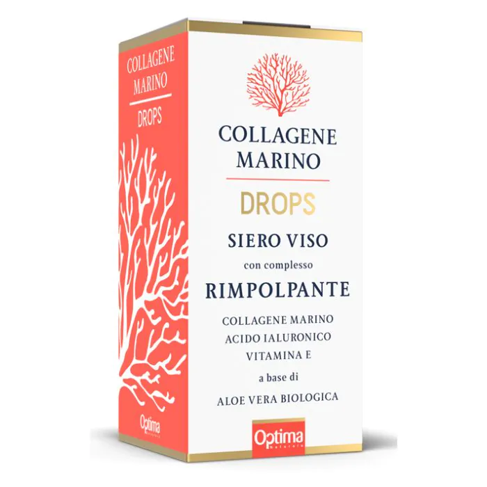 Optima Naturals Collagene Marino Drops Siero Viso Rimpolpante 30 ml Optima Naturals Collagene Marino Drops Siero Viso Rimpolpante 30 ml