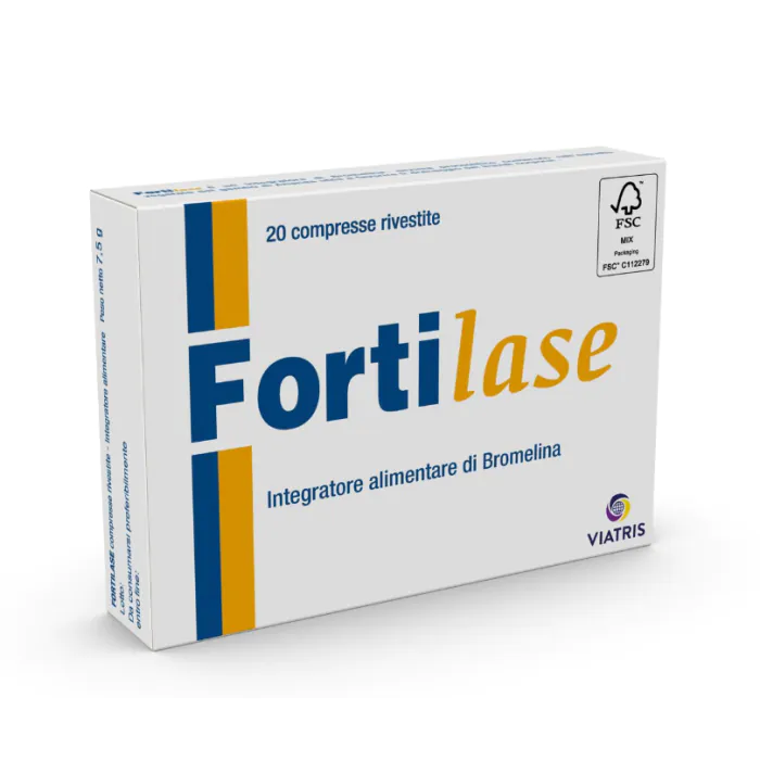 Fortilase Integratore Antinfiammatorio con Bromelina 20 Compresse Fortilase Integratore Antinfiammatorio con Bromelina 20 Compresse