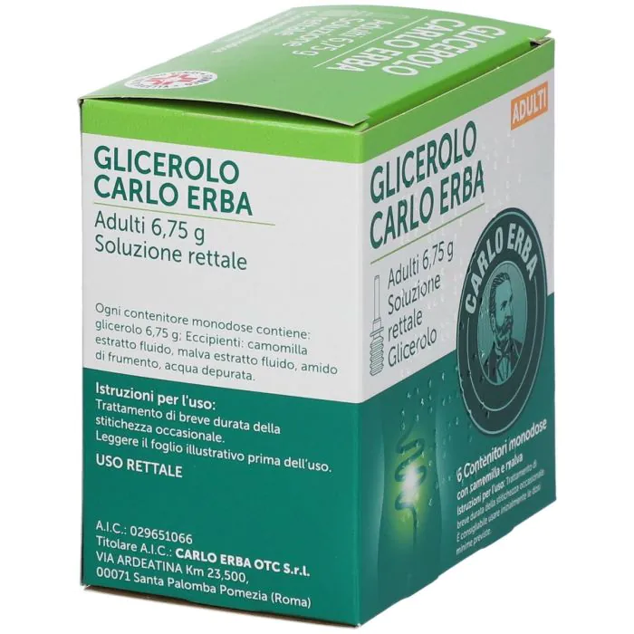 Glicerolo Carlo Erba Adulti 6,75g 6 Contenitori Monodose