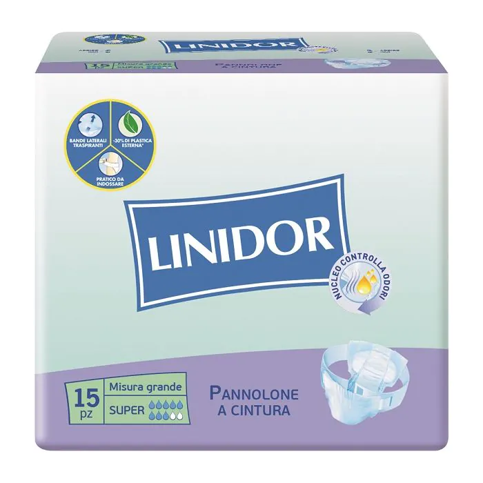Pannolone linidor perfect care super a cintura mg 15 pezzi