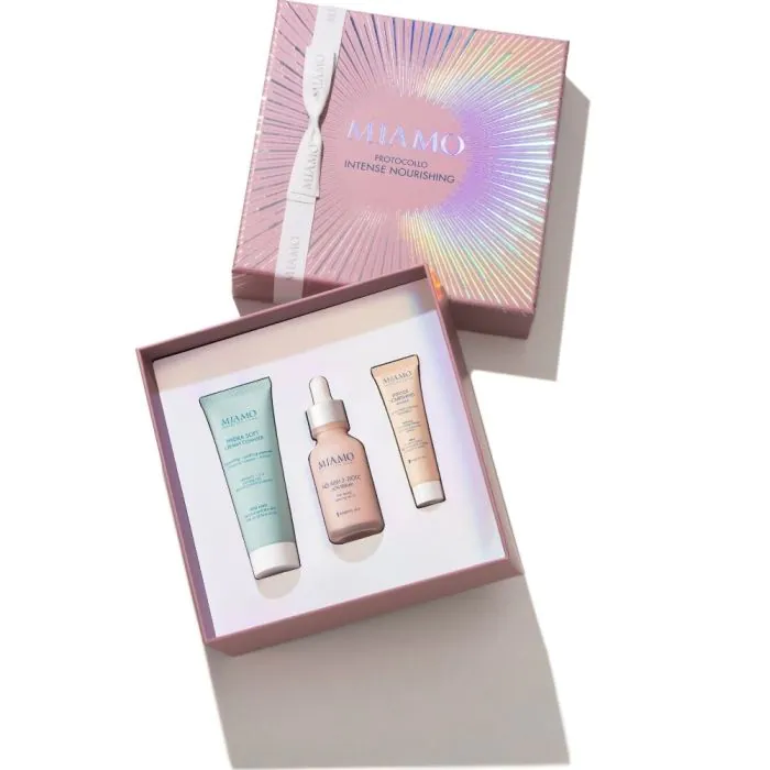 Miamo Protocollo Intense Nourish Cofanetto Galaxy Christmas Nourish 30 ml + Hydra Soft 50 ml + Nourishing Masque 10 ml