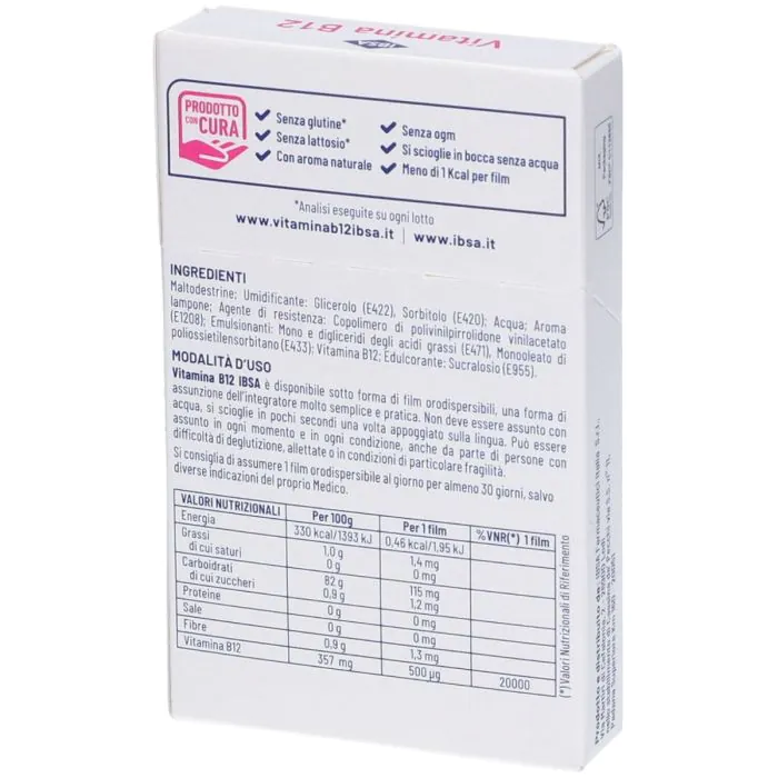 Ibsa Vitamina B12 Integratore 30 Film Orodispersibili