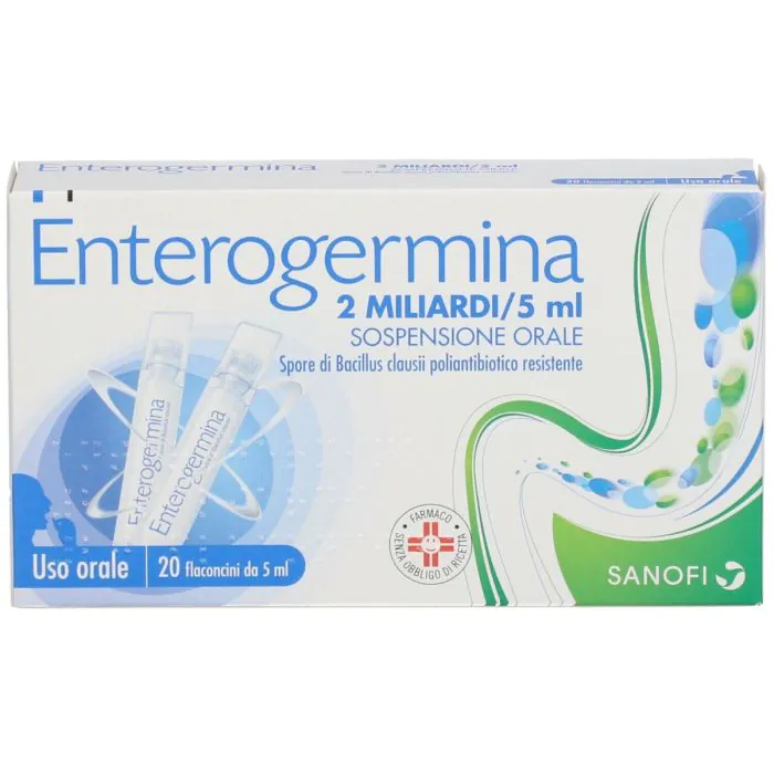 Enterogermina 2 Miliardi 20 Flaconcini 5 ml Enterogermina 2 Miliardi 20 Flaconcini 5 ml
