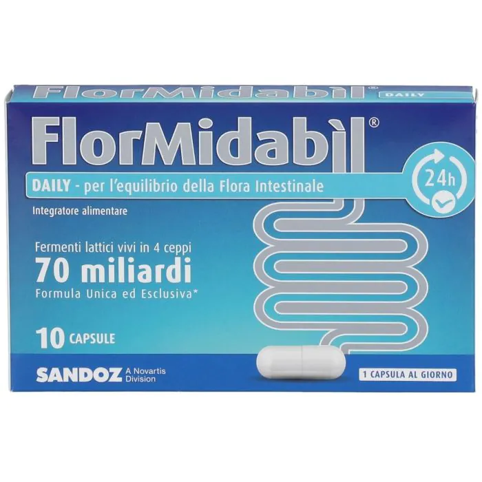 FlorMidabil Daily Integratore Fermenti Lattici 10 Capsule FlorMidabil Daily Integratore Fermenti Lattici 10 Capsule