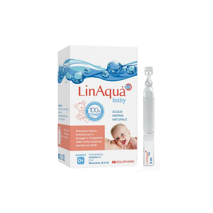 Soluzione isotonica per lavaggi nasali linaqua baby 30 flaconcini monodose 2ml Soluzione isotonica per lavaggi nasali linaqua baby 30 flaconcini monodose 2ml