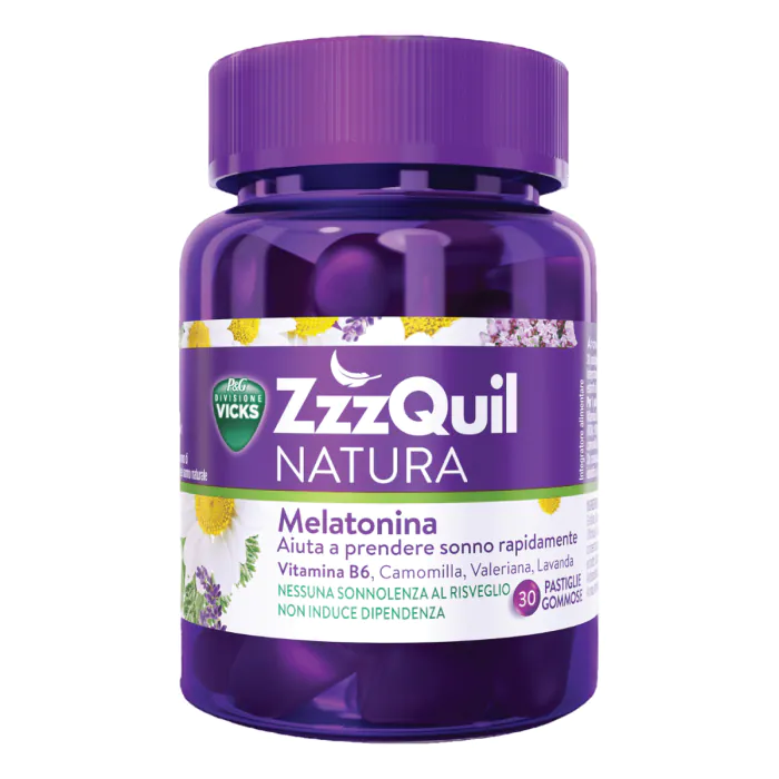 Vicks ZzzQuil Natura Integratore Per Dormire 30 Pastiglie Gommose