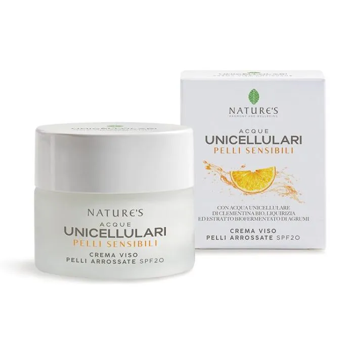 Nature's acque unicellulari crema viso pelli arrossate spf20 50 ml Nature's acque unicellulari crema viso pelli arrossate spf20 50 ml