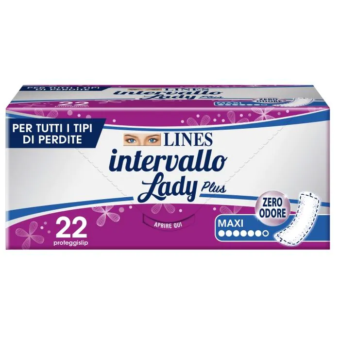 Proteggislip lines intervallo lady plus maxi 22 pezzi Proteggislip lines intervallo lady plus maxi 22 pezzi
