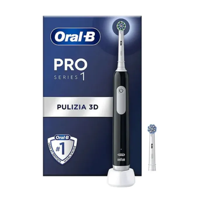 Oral-B Pro Series 1 Spazzolino Elettrico Nero + 1 Testina Di Ricambio Oral-B Pro Series 1 Spazzolino Elettrico Nero + 1 Testina Di Ricambio
