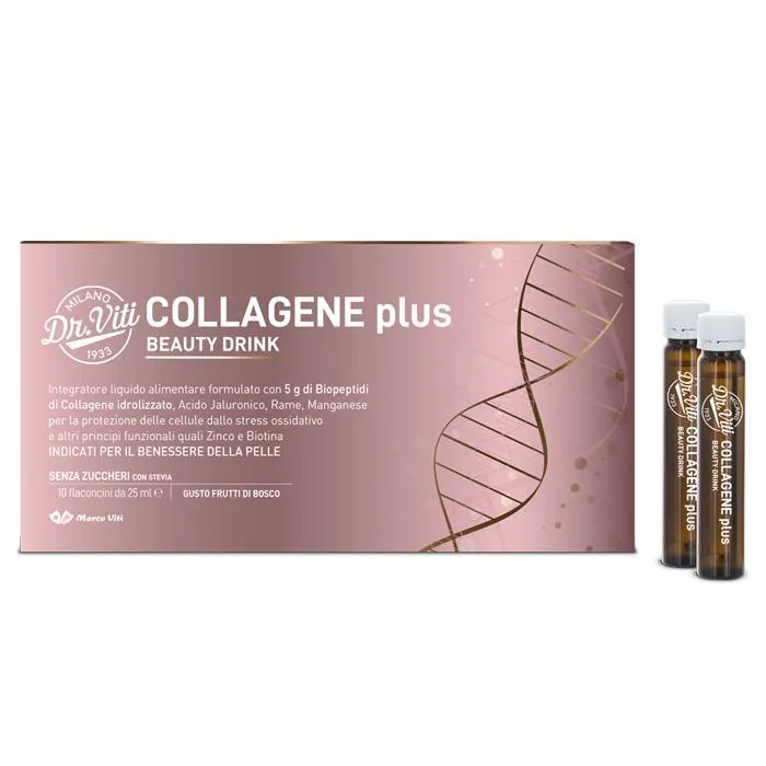 Dr. Viti Collagene Plus Beauty Drink Integratore 10x25ml Dr. Viti Collagene Plus Beauty Drink Integratore 10x25ml