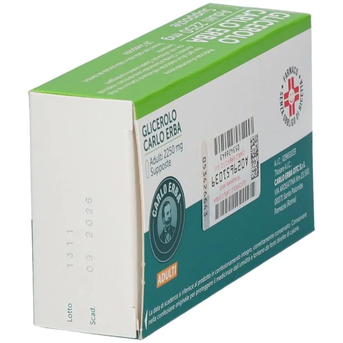 Glicerolo Carlo Erba Adulti 18 Supposte 2250mg