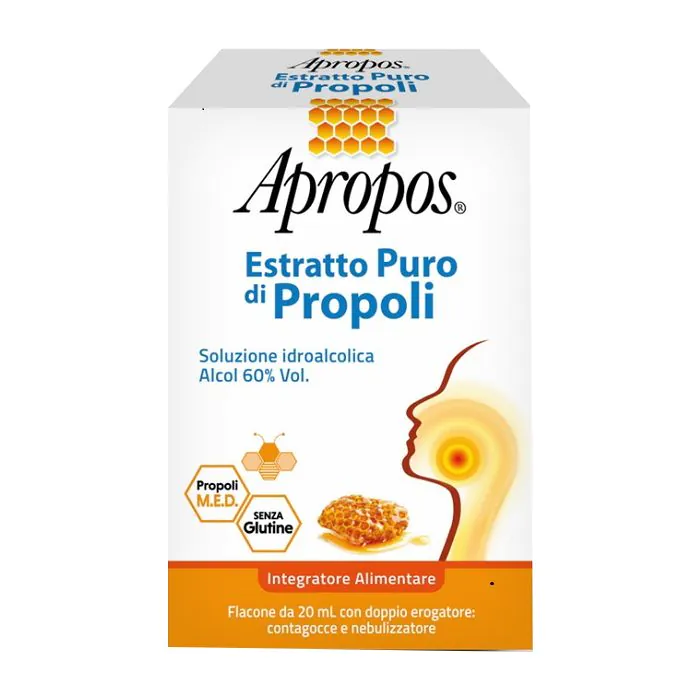 Apropos Estratto Puro di Propoli Spray + Contagocce 20 ml