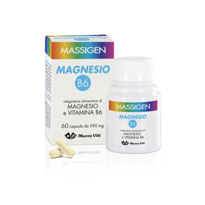 Massigen Magnesio B6 Integratore 60 Capsule Massigen Magnesio B6 Integratore 60 Capsule