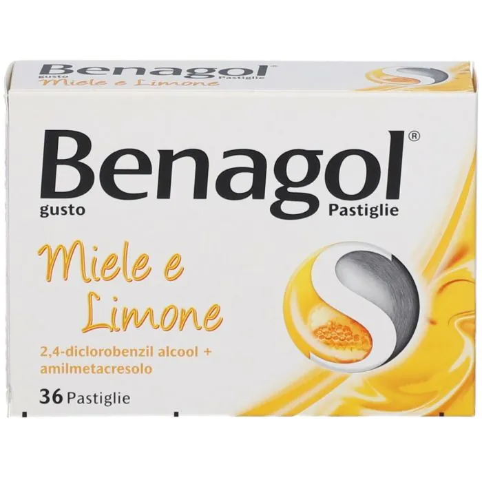 Benagol Pastiglie Miele e Limone Antisettico Cavo Orale 36 Pastiglie