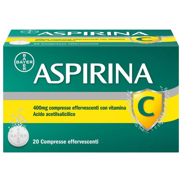 Aspirina C per Raffreddore Febbre e Influenza 20 Compresse Effervescenti