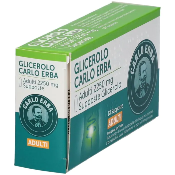 Glicerolo Carlo Erba Adulti 18 Supposte 2250mg