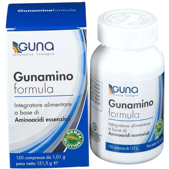 Gunamino Formula Integratore Aminoacidi Essenziali 150 Compresse Gunamino Formula Integratore Aminoacidi Essenziali 150 Compresse